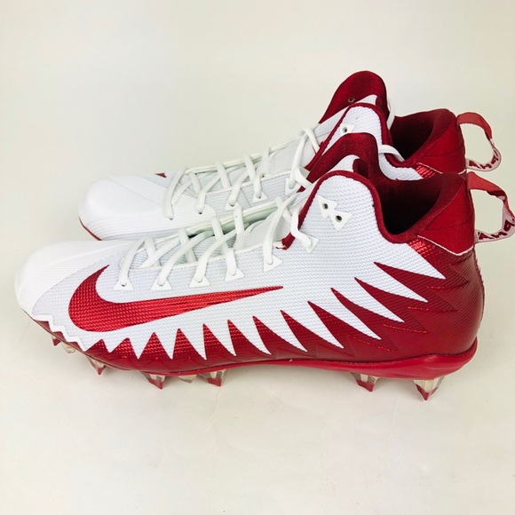 Nike Alpha Menace Pro Mid Football Cleats Red 15 - Picture 3 of 7